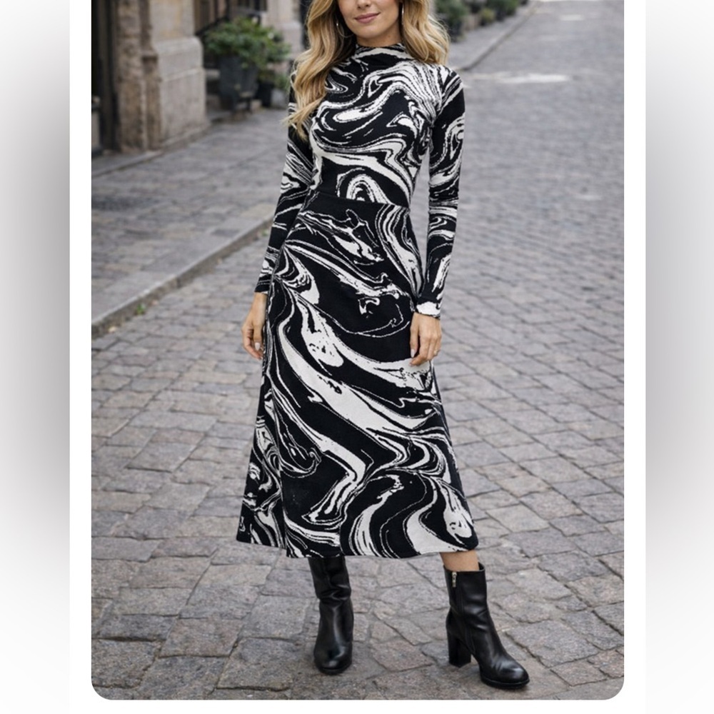 Zara Marble pattern knit skirt​
